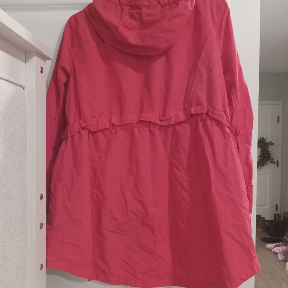 GREAT BRIGHT RED J.CREW SMALL PETITE PERFECT RAIN JACKET - Picture 4 of 4